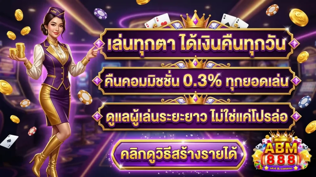 เล่นทุกตา ได้เงินคืนทุกวัน amb888